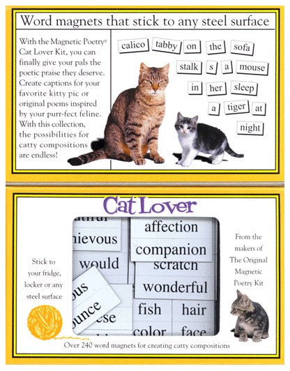Magnetic Poetry Cat Lover, the Purrrrrrfect Gift!
