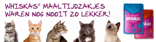 Whiskas gratis maaltijdverpakking