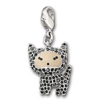 Swarovski Black Cat Charm