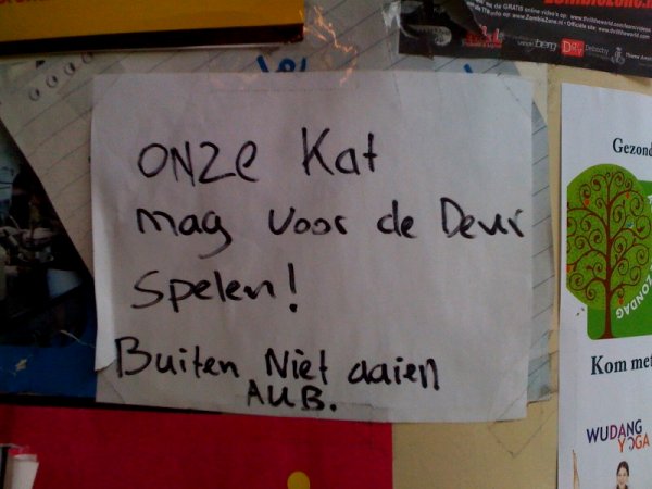 Buiten niet aaien