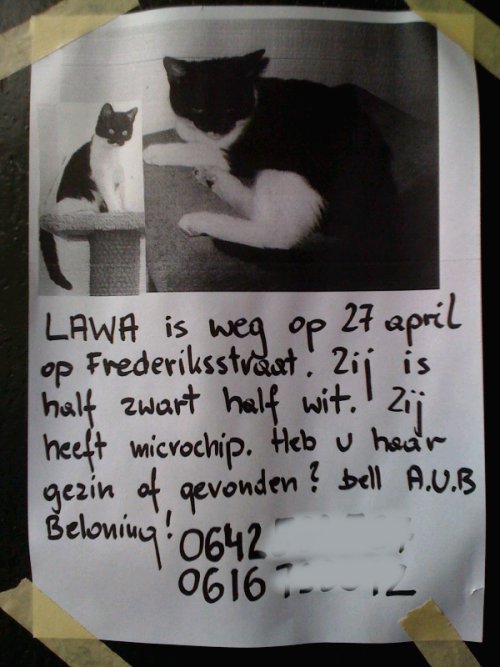 Lawa is weg sinds 27 april