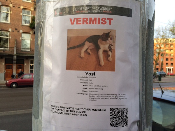 Yosi wordt vermist